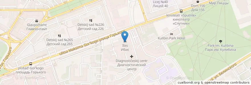 Mapa de ubicacion de Ibis Kitchen en ロシア, 沿ヴォルガ連邦管区, ニジニ・ノヴゴロド州, ニジニ・ノヴゴロド管区.