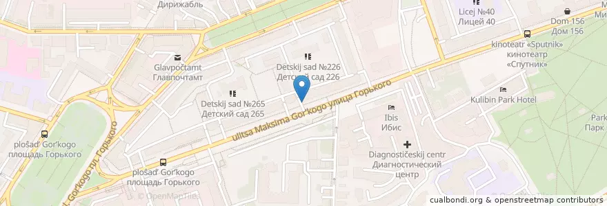Mapa de ubicacion de Банк Казани en Russie, District Fédéral De La Volga, Oblast De Nijni Novgorod, Городской Округ Нижний Новгород.