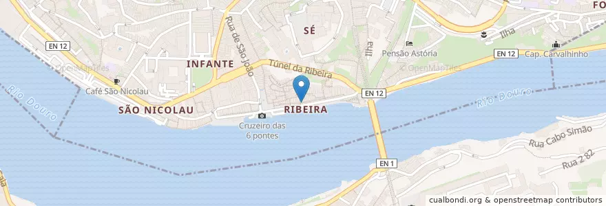 Mapa de ubicacion de Cais 35 en Portugal, Norte, Porto, Área Metropolitana Do Porto, Porto, Vila Nova De Gaia, Santa Marinha E São Pedro Da Afurada.