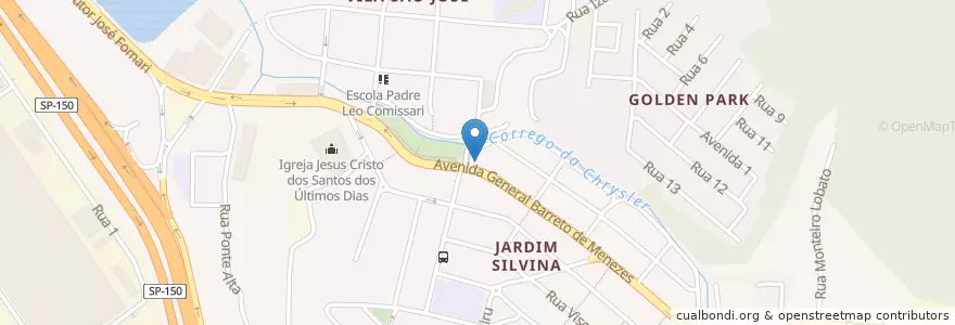 Mapa de ubicacion de Comunidade Cristã Deus Forte en البَرَازِيل, المنطقة الجنوبية الشرقية, ساو باولو, Região Geográfica Intermediária De São Paulo, Região Metropolitana De São Paulo, Região Imediata De São Paulo, São Bernardo Do Campo.