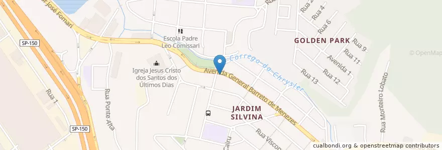 Mapa de ubicacion de Drogaria Juruna en 브라질, 남동지방, 상파울루, Região Geográfica Intermediária De São Paulo, Região Metropolitana De São Paulo, Região Imediata De São Paulo, São Bernardo Do Campo.