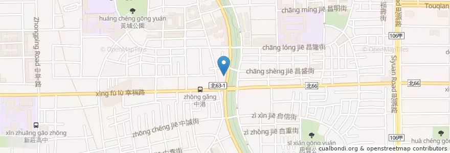 Mapa de ubicacion de 雙月牌沙茶鍋 en Taiwan, 新北市, 新莊區.