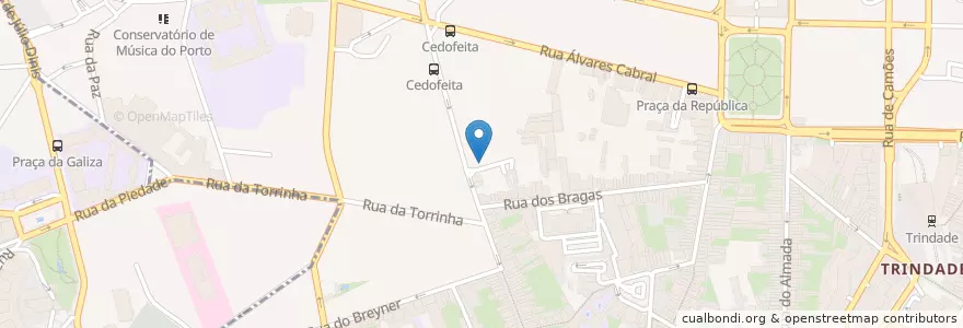 Mapa de ubicacion de Mobie PRT-81 en Португалия, Северный, Área Metropolitana Do Porto, Porto, Porto, Cedofeita, Santo Ildefonso, Sé, Miragaia, São Nicolau E Vitória.
