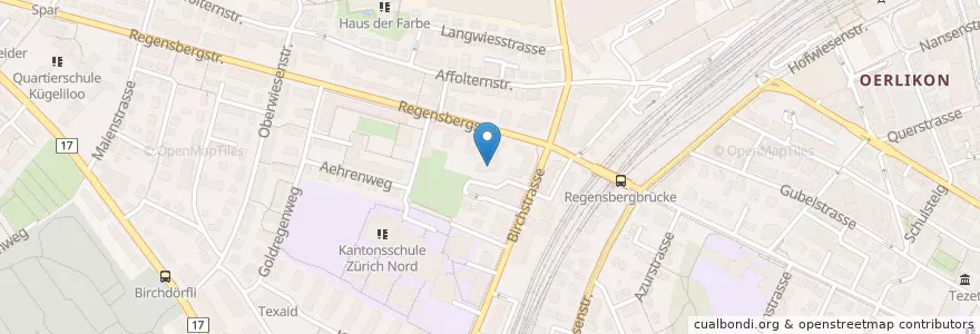 Mapa de ubicacion de Kindergarten Holunderhof I + II en Schweiz/Suisse/Svizzera/Svizra, Zürich, Bezirk Zürich, Zürich.