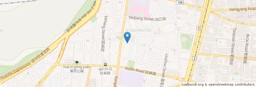 Mapa de ubicacion de 貴隆餐館 en 台湾, 新北市, 台北市, 万華区.
