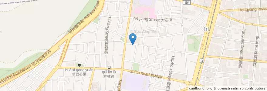 Mapa de ubicacion de 祖師廟排骨大王 en Taiwan, New Taipei, Taipei, Wanhua District.