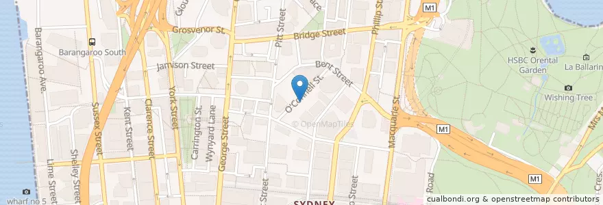 Mapa de ubicacion de The Carter en Australië, Nieuw-Zuid-Wales, Council Of The City Of Sydney, Sydney.