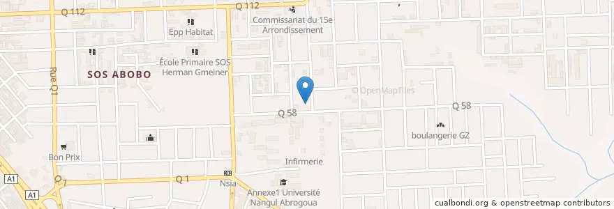 Mapa de ubicacion de Centre medical Rotary en ساحل العاج, أبيدجان, أبوبو.
