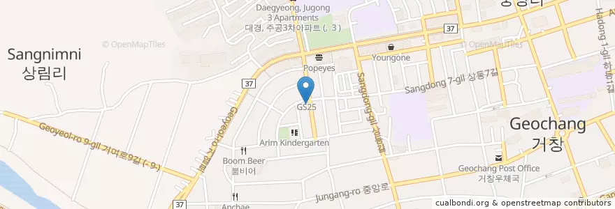 Mapa de ubicacion de Cheers en 대한민국, 경상남도, 거창군.