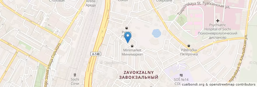 Mapa de ubicacion de Яръ en Rusya Federasyonu, Южный Федеральный Округ, Krasnodar Krayı, Городской Округ Сочи.