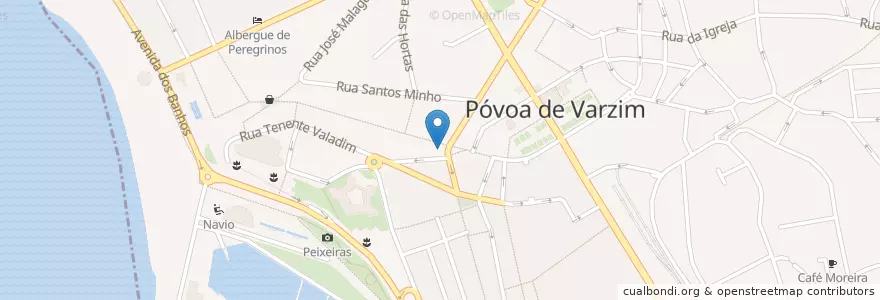 Mapa de ubicacion de Igreja de Santiago en 포르투갈, 노르트 지방, Área Metropolitana Do Porto, 포르투, Póvoa De Varzim, Póvoa De Varzim, Beiriz E Argivai.