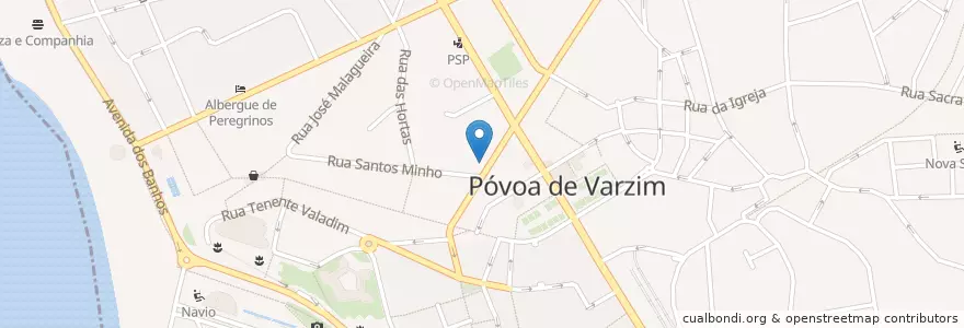 Mapa de ubicacion de Escola dos Sininhos en Portekiz, Norte, Área Metropolitana Do Porto, Porto, Póvoa De Varzim, Póvoa De Varzim, Beiriz E Argivai.