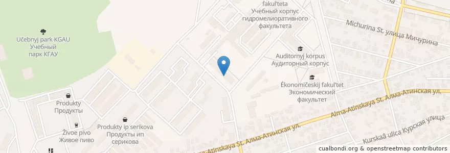 Mapa de ubicacion de Краснодар 350044 en Rusia, Южный Федеральный Округ, Krai De Krasnodar, Городской Округ Краснодар.