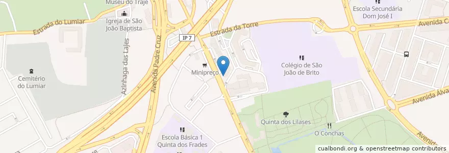 Mapa de ubicacion de O Trenó en Португалия, Área Metropolitana De Lisboa, Лиссабон, Grande Lisboa, Лиссабон, Lumiar.