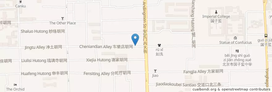 Mapa de ubicacion de 老石饺子馆 en Chine, Pékin, Hebei, 东城区.