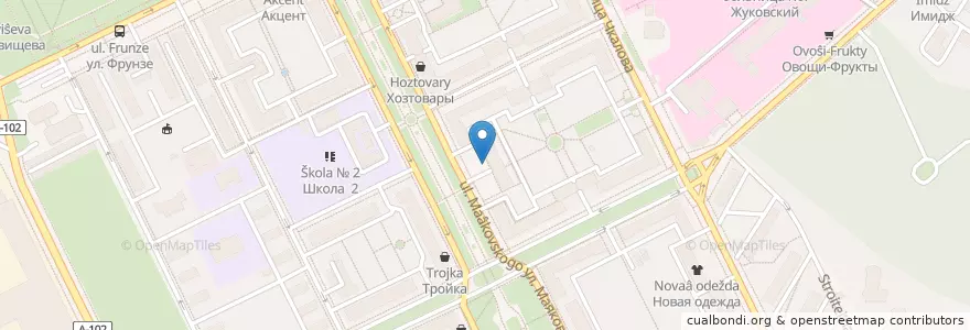 Mapa de ubicacion de В Дружбе en Rússia, Distrito Federal Central, Oblast De Moscou, Раменский Городской Округ, Городской Округ Жуковский.