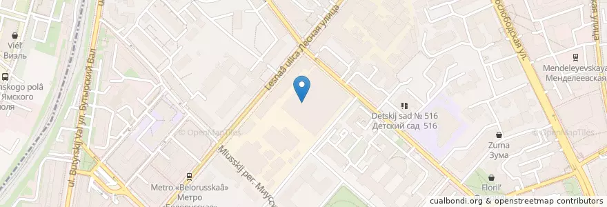 Mapa de ubicacion de Конёк en Russie, District Fédéral Central, Moscou, Центральный Административный Округ, Тверской Район.