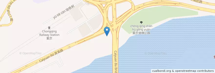Mapa de ubicacion de 重庆长途汽车站 en China, Chongqing, 重庆市中心, 渝中区 (Yuzhong).