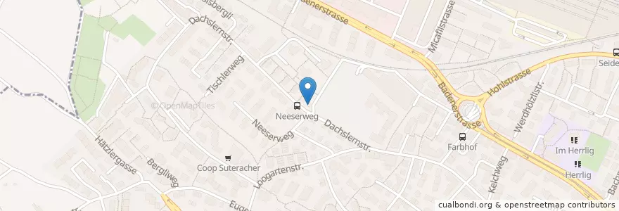 Mapa de ubicacion de Kindergarten Dachslernstrasse en Suisse, Zurich, District De Zurich, Zurich.