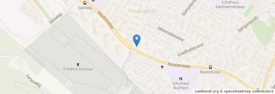 Mapa de ubicacion de Morgentisch Dachslern 3, Mittag-/Abendhort Dachslern 1 en Switzerland, Zurich, District Zurich, Zurich.
