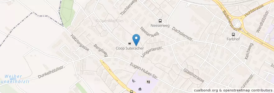 Mapa de ubicacion de Mittag-/Abendhort Loogarten 4 en Switzerland, Zurich, District Zurich, Zurich.
