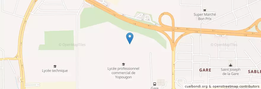 Mapa de ubicacion de Centre de Perfectionnnement aux Metiers de l'Imprimerie en コートジボワール, アビジャン, Yopougon.