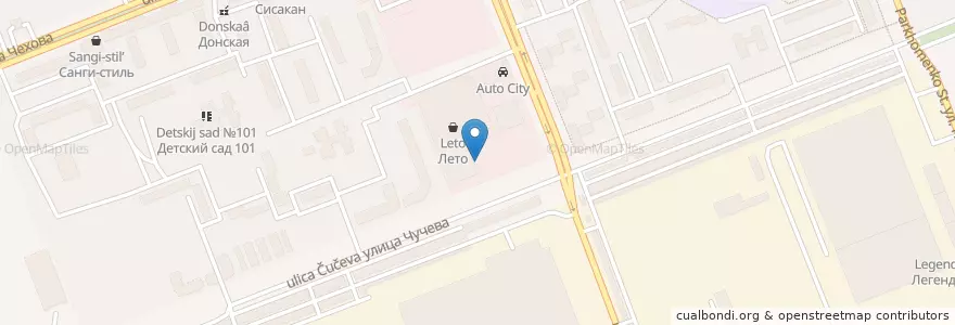 Mapa de ubicacion de Vintage en Russie, District Fédéral Du Sud, Ростовская Область, Городской Округ Таганрог.