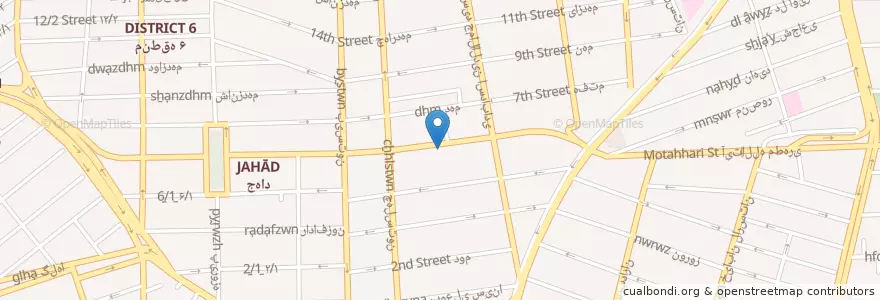 Mapa de ubicacion de حدود دکتر محمد مهدی امام en イラン, テヘラン, شهرستان تهران, テヘラン, بخش مرکزی شهرستان تهران.
