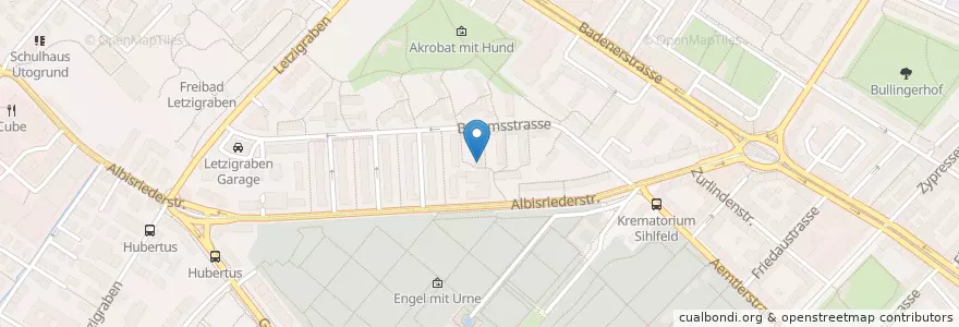 Mapa de ubicacion de Mittag-/Abendhort Brahms 2 en Switzerland, Zurich, District Zurich, Zurich.