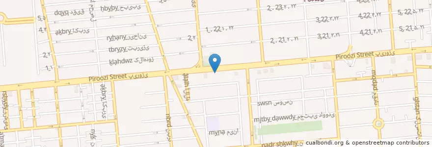 Mapa de ubicacion de داروخانه ابوعلیزاده en İran, Tahran Eyaleti, شهرستان تهران, Tahran, بخش مرکزی شهرستان تهران.