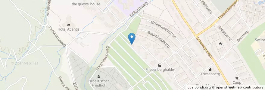 Mapa de ubicacion de Kindergarten Friesenberghalde en Switzerland, Zurich, District Zurich, Zurich.