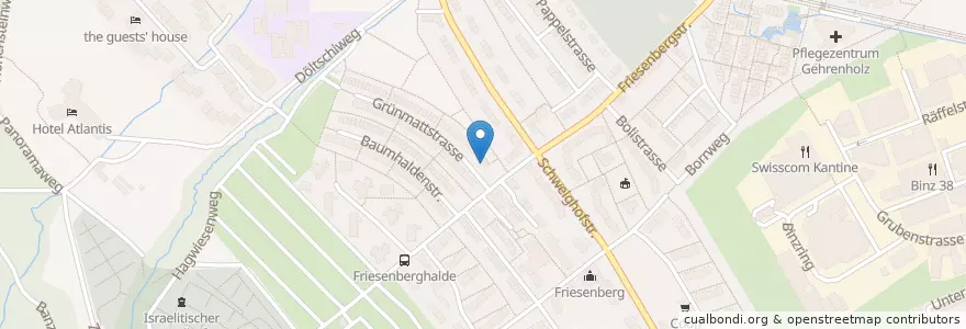 Mapa de ubicacion de Kindergarten Grünmatt en Switzerland, Zurich, District Zurich, Zurich.
