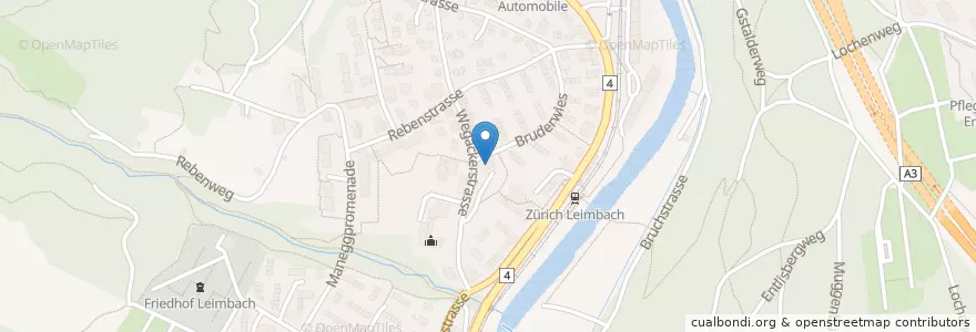 Mapa de ubicacion de Kindergarten Bruderwies 1 + 2 en Suisse, Zurich, District De Zurich, Zurich.