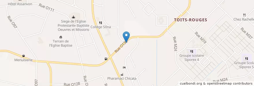 Mapa de ubicacion de Distributeur automatique BNI en 코트디부아르, 아비장, Yopougon.