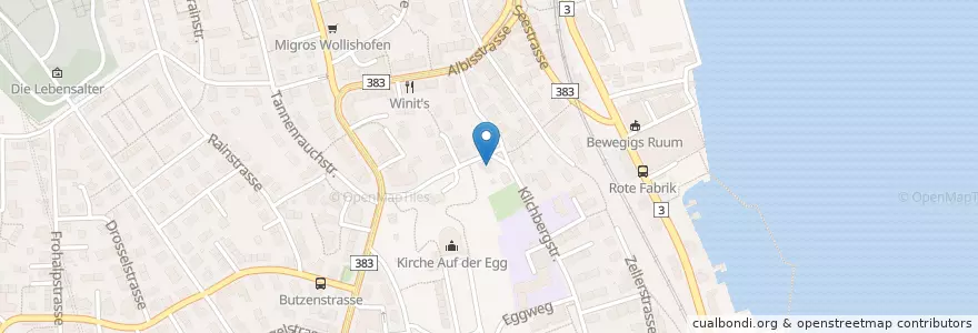 Mapa de ubicacion de Mittag-/Abendhort Kilchberg 1A + 1B en Switzerland, Zurich, District Zurich, Zurich.