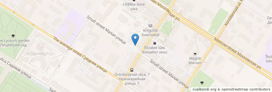 Mapa de ubicacion de Грушенька en ロシア, 北西連邦管区, レニングラード州, サンクト ペテルブルク, Пушкинский Район, Пушкин.