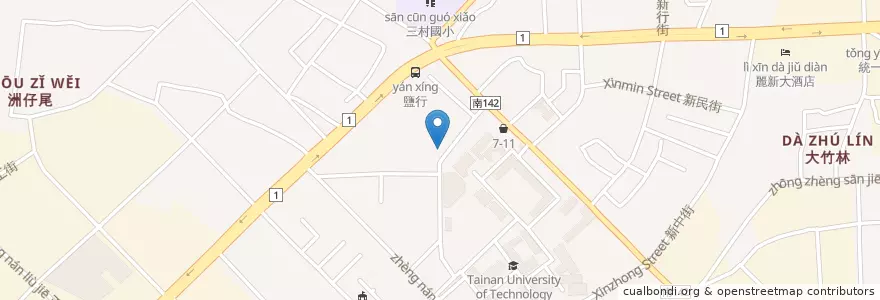 Mapa de ubicacion de 炸蛋蔥油餅 en 台湾, 台南市, 永康区.