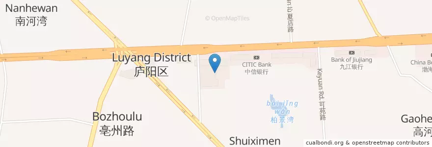 Mapa de ubicacion de Drip en چین, آن‌هوئی, هفئی, 庐阳区 (Luyang), 合肥市区, 亳州路街道.