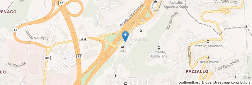Mapa de ubicacion de McDonald's en Suisse, Tessin, District De Lugano, Lugano, Circolo Di Lugano Ovest.