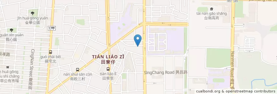 Mapa de ubicacion de 廣東油雞大王 en Тайвань, Тайнань, 南區.