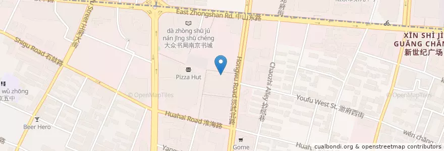 Mapa de ubicacion de Swatch en China, Jiangsu, Nankín, 秦淮区.