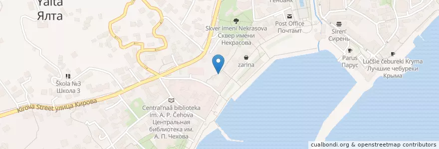 Mapa de ubicacion de Кафе Югославия en Russia, South Federal District, Autonomous Republic Of Crimea, Republic Of Crimea, Yalta City Municipality, Городской Округ Ялта.