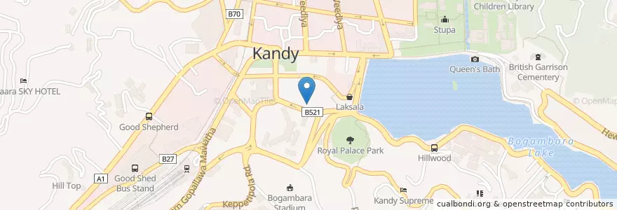 Mapa de ubicacion de Malay Military Mosque en Sri Lanka, Central Province, Kandy District.