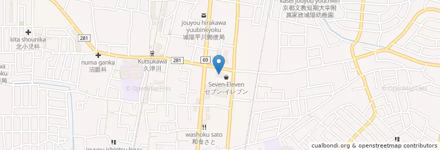 Mapa de ubicacion de ドラッグストア ダックス en Japón, Prefectura De Kioto, 城陽市.