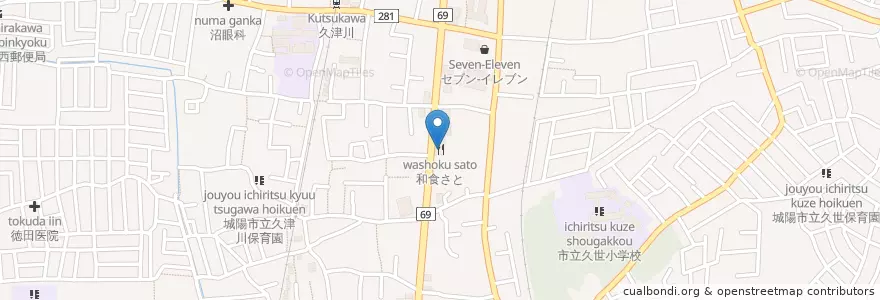 Mapa de ubicacion de 和食さと en Japan, 京都府, 城陽市.