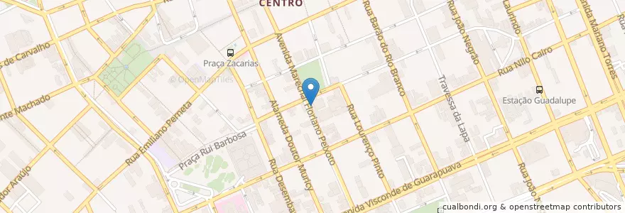 Mapa de ubicacion de Odontocot en ブラジル, 南部地域, パラナ, Região Geográfica Intermediária De Curitiba, Região Metropolitana De Curitiba, Microrregião De Curitiba, クリチバ.