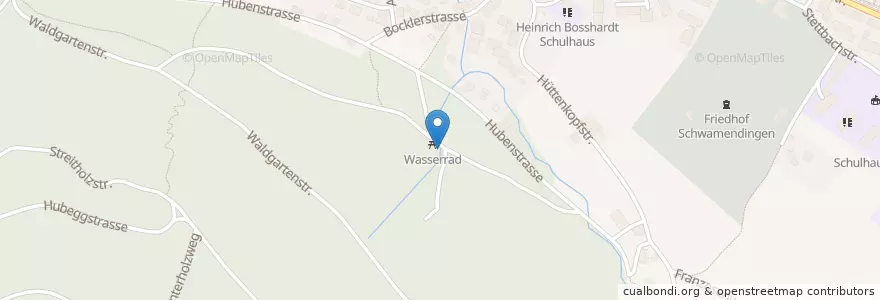 Mapa de ubicacion de Wasserrad en Suisse, Zurich, District De Zurich, Zurich.