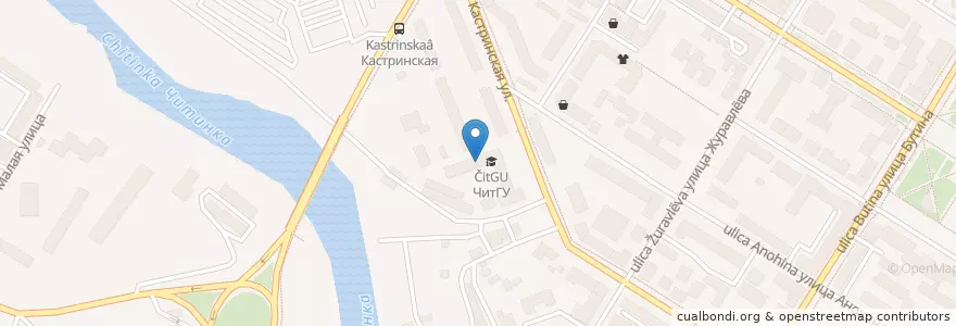 Mapa de ubicacion de Банкомат МДМ Банка en Rusia, Дальневосточный Федеральный Округ, Забайкальский Край, Читинский Район, Городской Округ Чита.