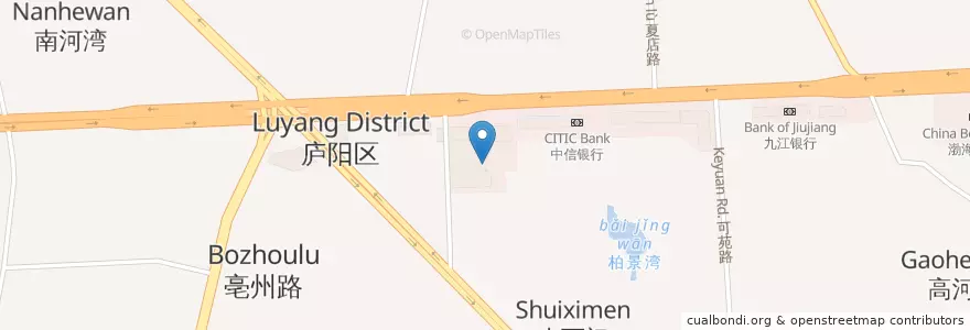 Mapa de ubicacion de 澳門皇茶 en China, Anhui, Hefei, 庐阳区 (Luyang), 合肥市区, 亳州路街道.
