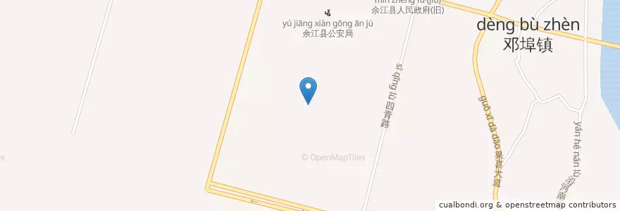 Mapa de ubicacion de 邓埠镇 en 中国, 江西省, 鹰潭市, 余江区 (Yujiang), 邓埠镇.